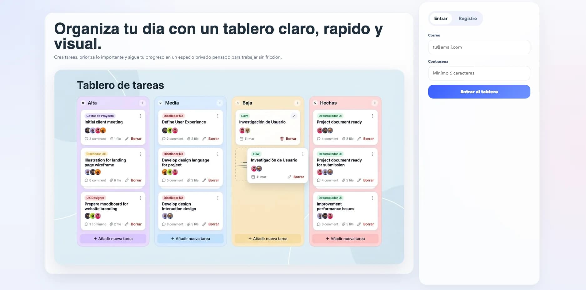 Tablero de gestión